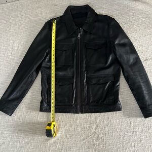 Vintage Lindbergh Men's Large Black Leather Jacket